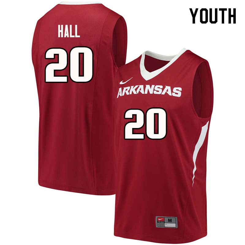 Youth#20 Darious Hall Arkansas Razorback College Basketball Jerseys Sale-Cardinal